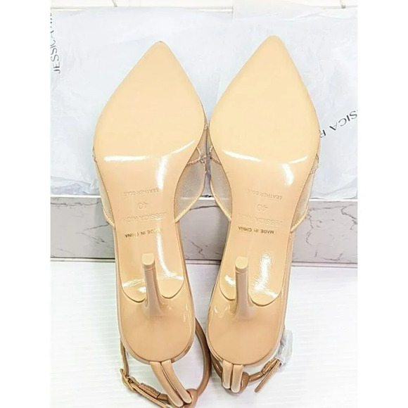 Jessica Rich Women's Amora Embellished Mesh Pointed Toe Pumps Size 40 MSRP $250 - Picture 10 of 11